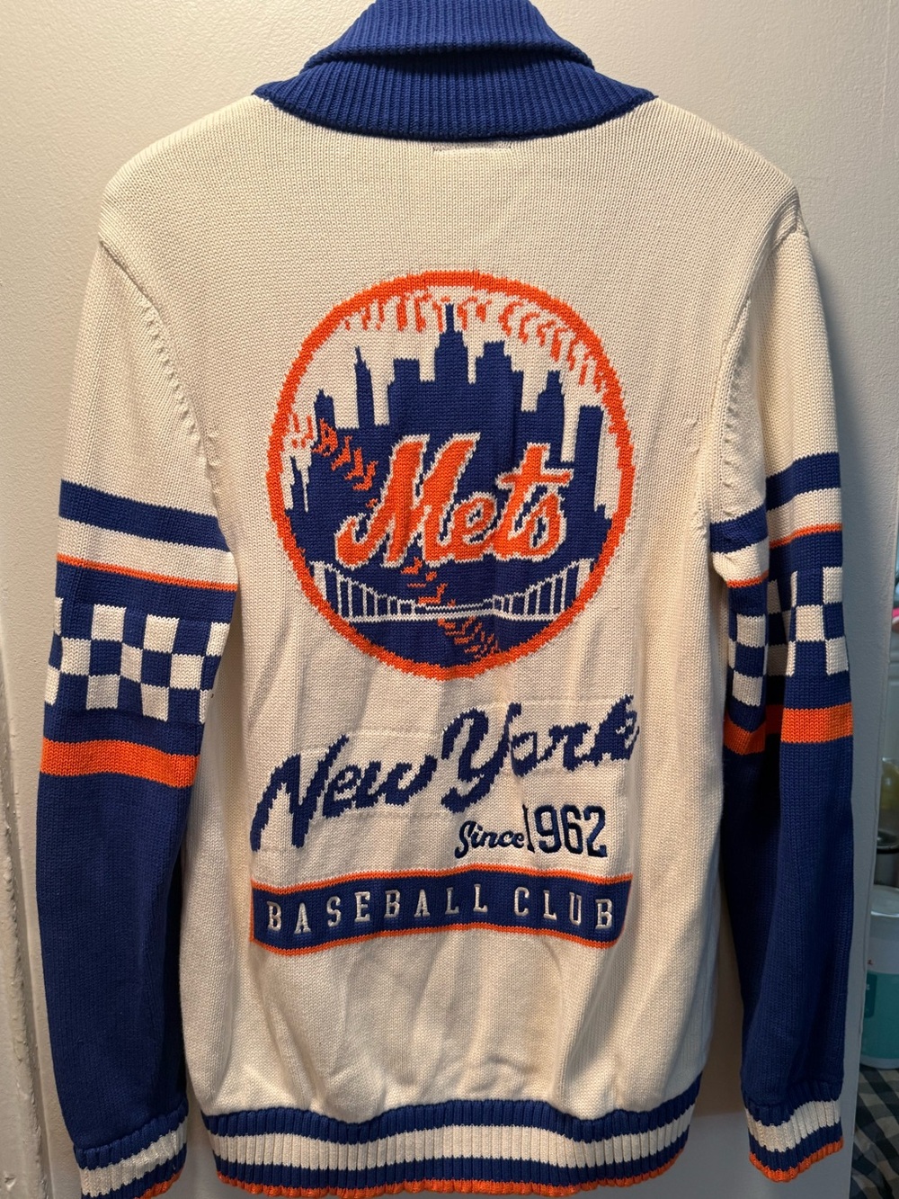 METS Anthropologie Baseball Cardigan - Picture 2 of 4
